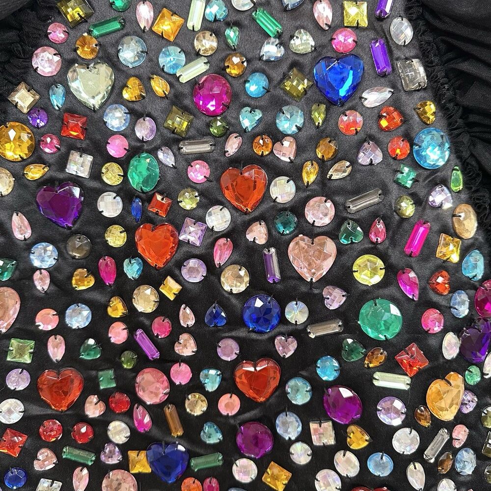 Elegant Black Kids Formal Dress with Colorful Embellishments - Picture 3 of 12